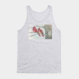 Cardinals sitting on a tree. Tank Top